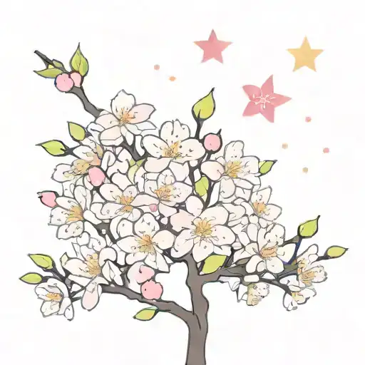 Cherry Blossom And Shooting Star