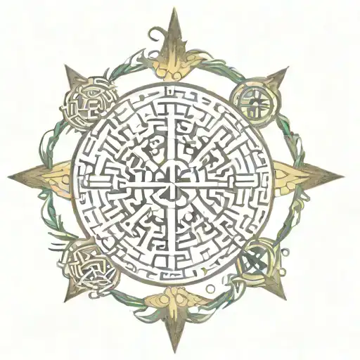 Vegvisir Symbol Representing Guidance