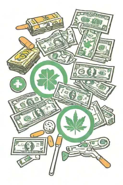 Drugs And Money Symbols
