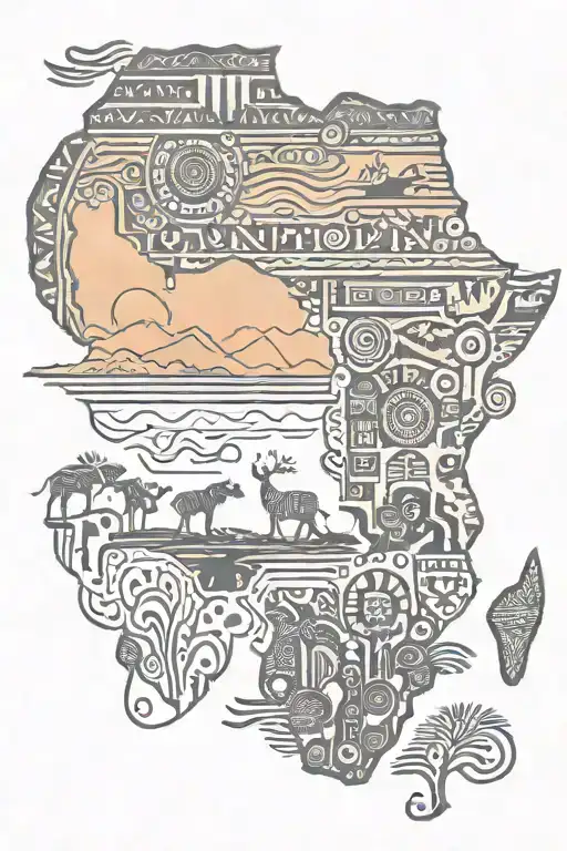 African Tribal Sunrise