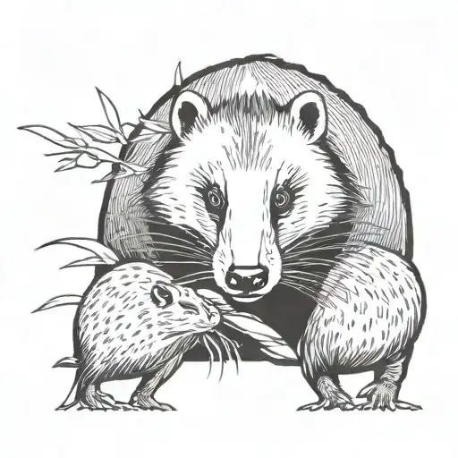 Badger And Capybara Ying Is The Symbol