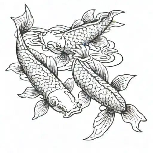 Koi Fish Swimming