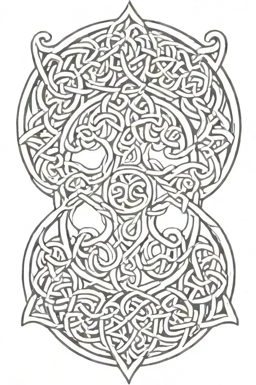 Celtic Knotwork Design Incorporating Norse Mythology