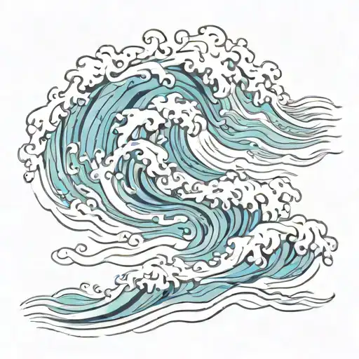 Water And Waves Flowing