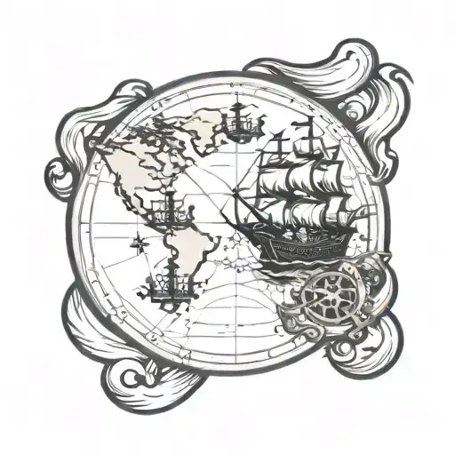 Pirate Map On A Coin