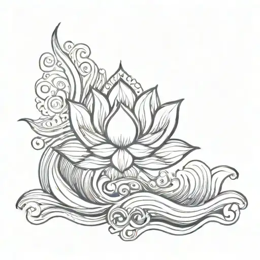 Lotus Third Eye On Waves Flowing