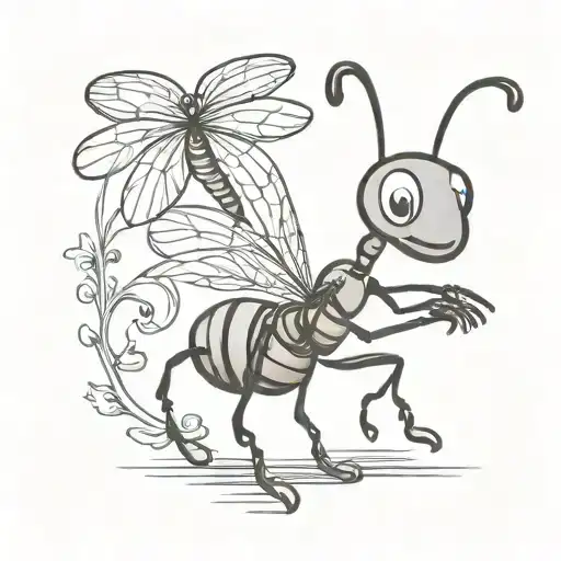 Cartoon Marching Ant