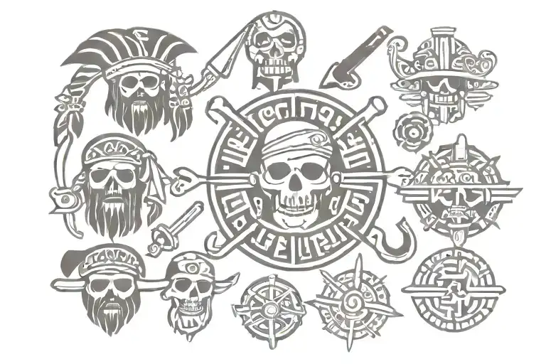Pirate And Aztec Symbols