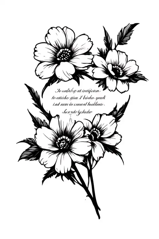 Flowers Intertwined With Meaningful Quote