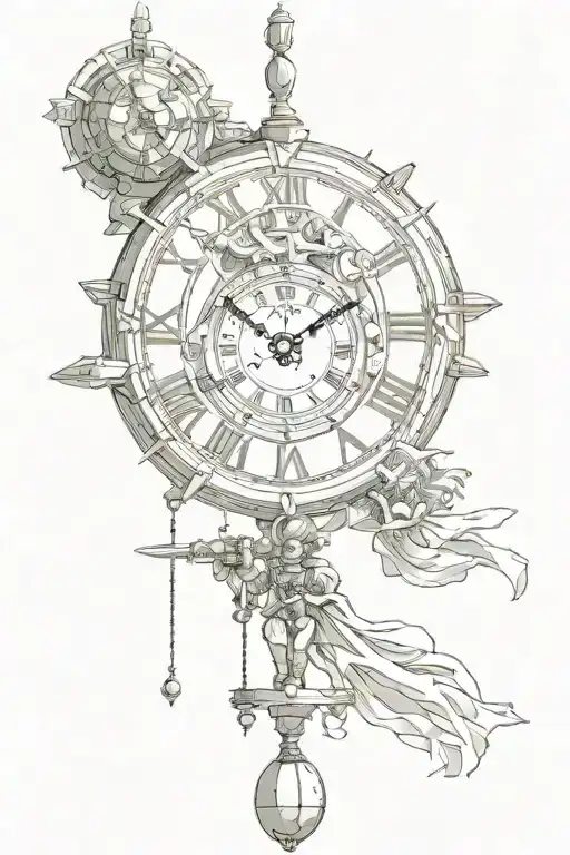 Chrono Trigger Clock With Pendulum Swinging