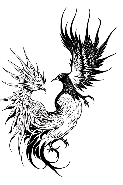 Ishtar Goddess Full Body And Phoenix Face