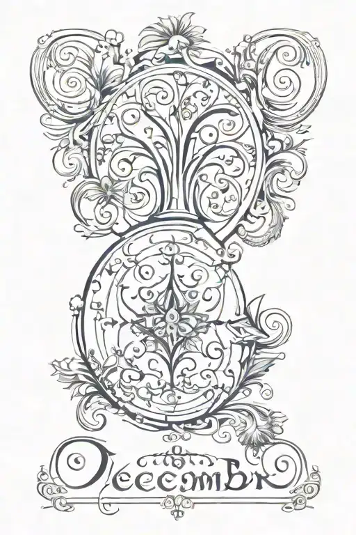 The Composition Of The Symbol Of December Birth Date