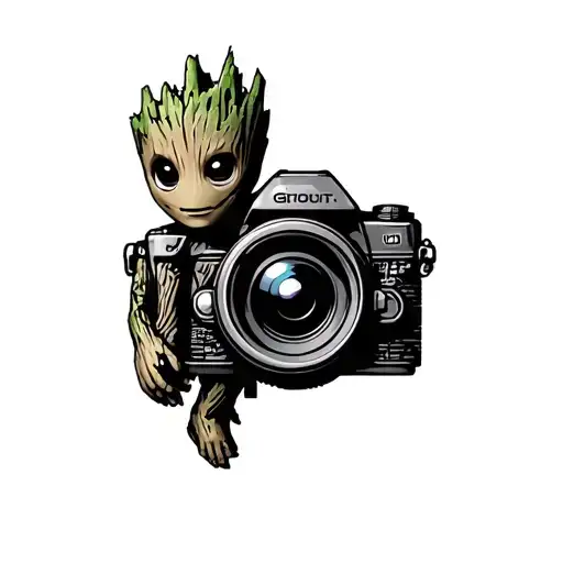 Baby Groot And Camera
