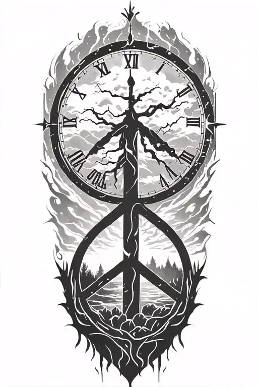 Peace And Lightining Storm And Time And Nature