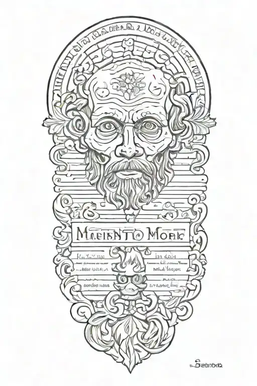 Memento Mori Memento Vivere Featuring Text And Picture Of Seneca