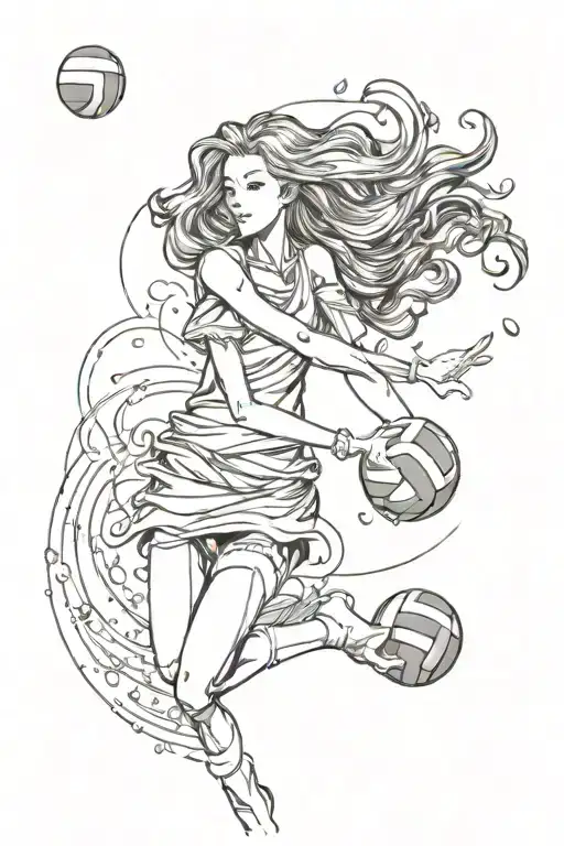 Aquarius And Volleyball