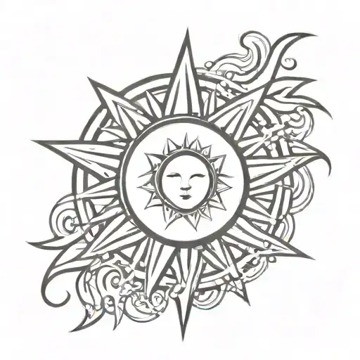 Sun And Star Intertwind