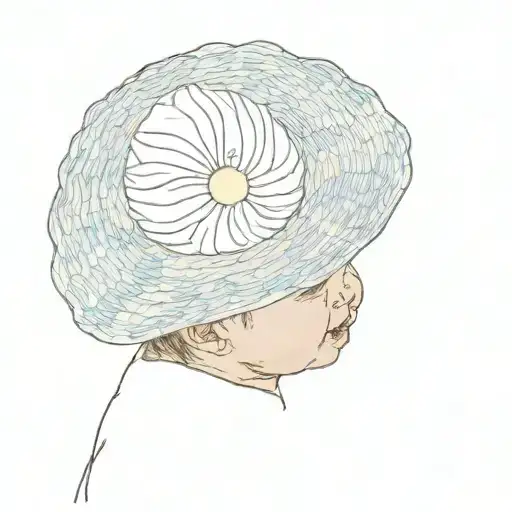 Baby Wearing Sun As Hat