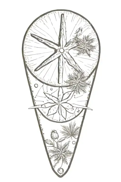 Pinetree And A Sand Dollar