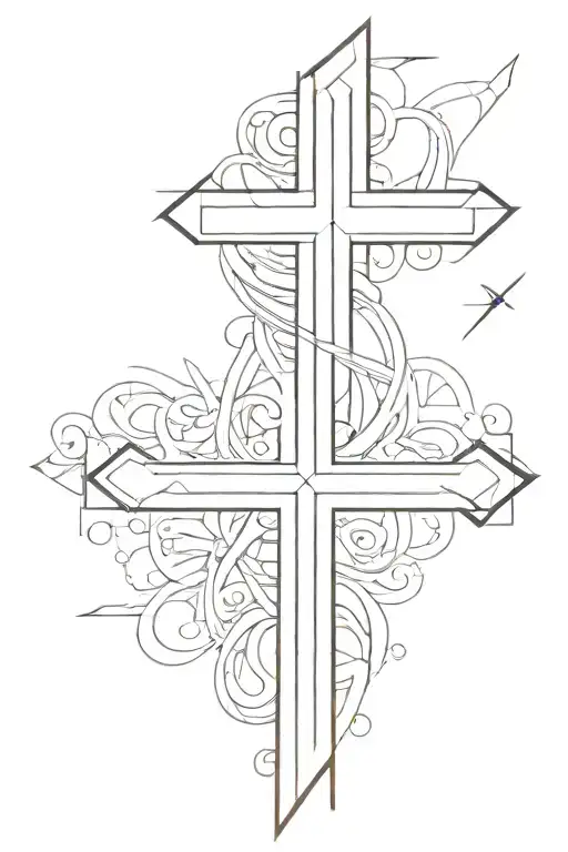 Christian Cross Long And Tall