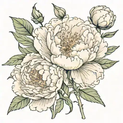 One Beautiful Peony Flowers