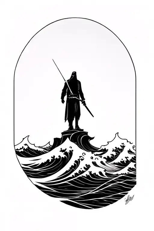 Jedi On Top Of Ocean Waves