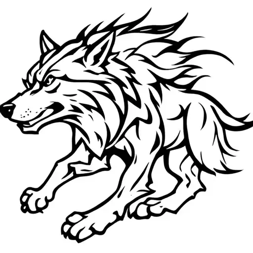 Norse Wolf Running