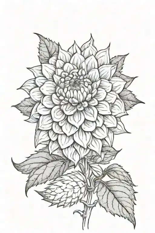 Raven Coffin Dahlia Flower