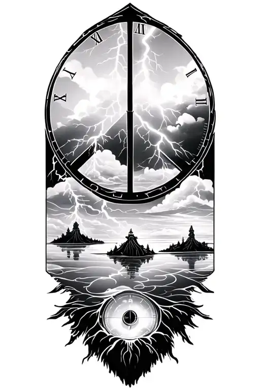 Peace And Lightining Storm And Time And Nature