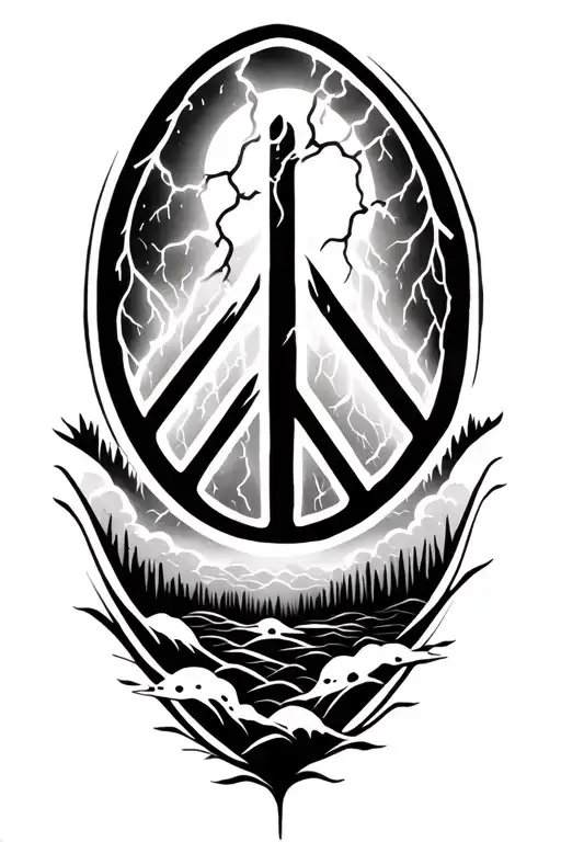 Peace And Lightining Storm And Time And Nature