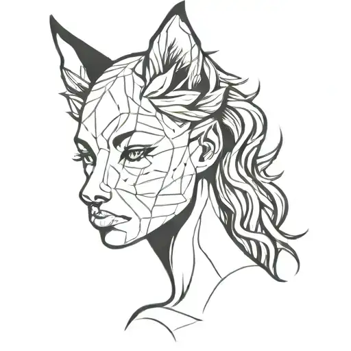 Nature Dog Woman Face