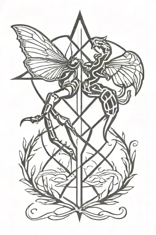 Simple Scorpio And Sagittarius Tattoo With Hidden K