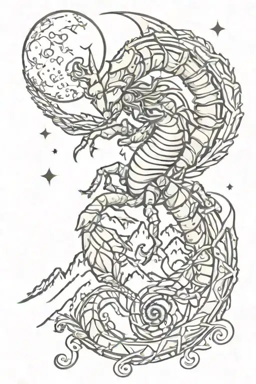 Mountain Moon Scorpio Zodiac Sign Sun