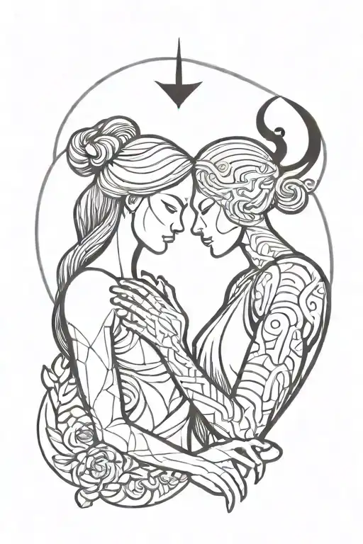 Virgo Woman And Scorpio Woman Holding