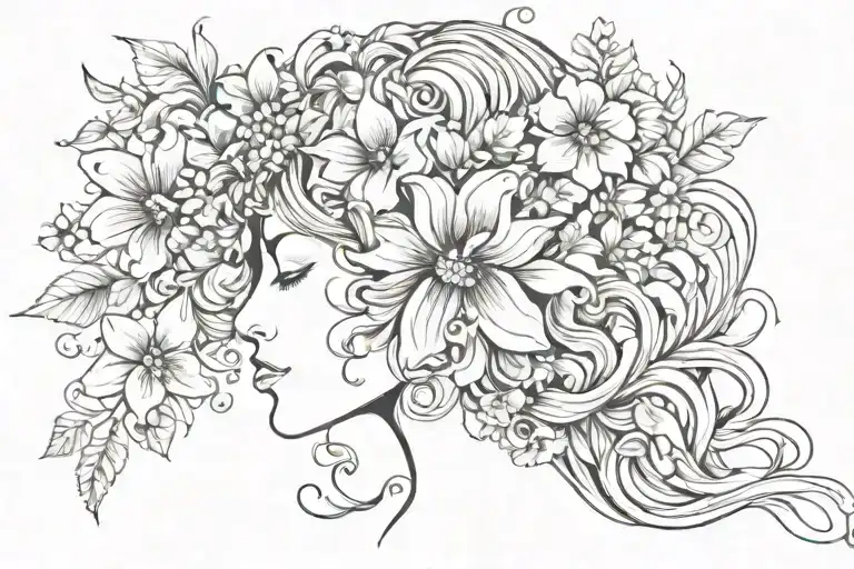 Floral Lady Profile