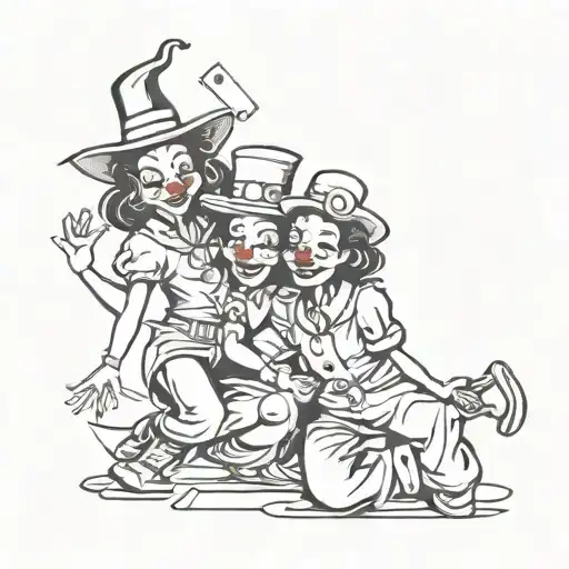 Money And Chicano Clown Girls Dancing