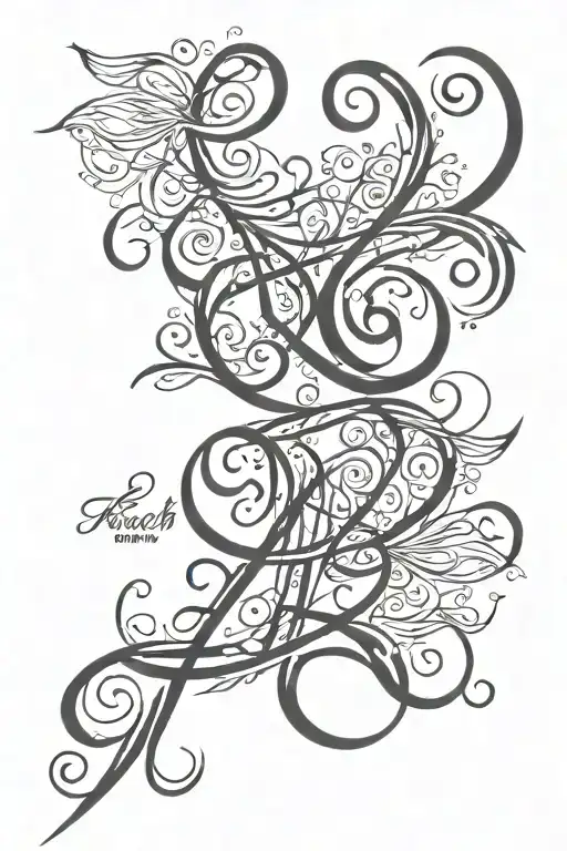 Krish And Dhara Name Meaningful Tattoo Idea In One Calligraphy Latter