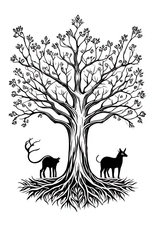 Tree Of Life With Animals