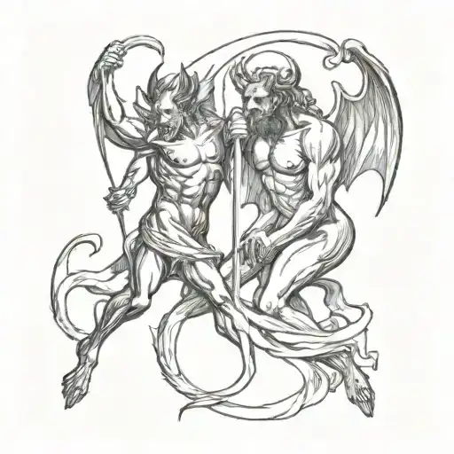 A Symbol Of The Inner Struggle Between God And The Devil