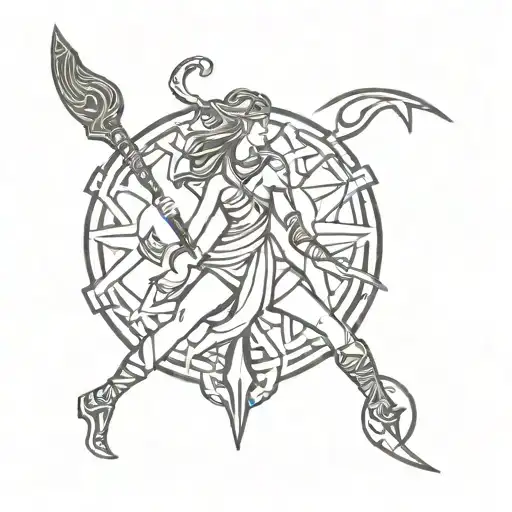 Freya Goddess With Norse Runes