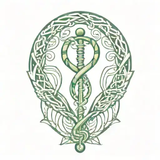 Caduceus Dna Intertwined