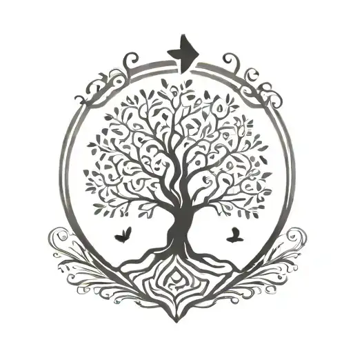 Tree Of Life & Heart Shape