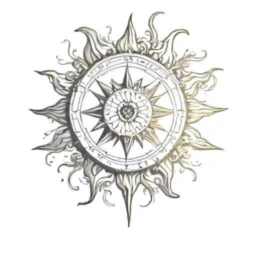 Sun With A Nordic Compas