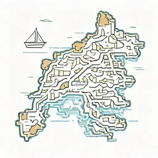 Kos Greece Map Outline