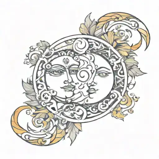 Sun And Moon Intertwined