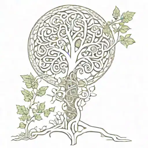 Irish Tree Of Life Rod Asclepious