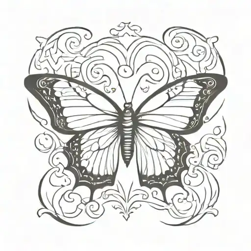 Butterfly Flying Around The 10-9-24 In Roman Number