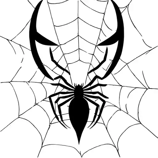 Spiderman With Web And Spider