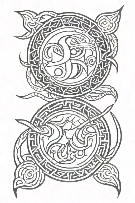 Leo Pisces Libra Zodiac Sign Intertwined