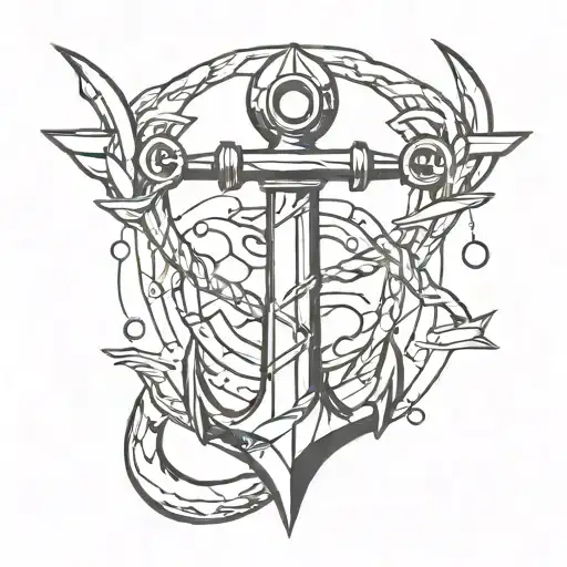 Hourglass Marine Anchor Combat Knife